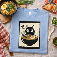 Load image into Gallery viewer, Cat Ramen Graphic Tee Anime Cat T-Shirt